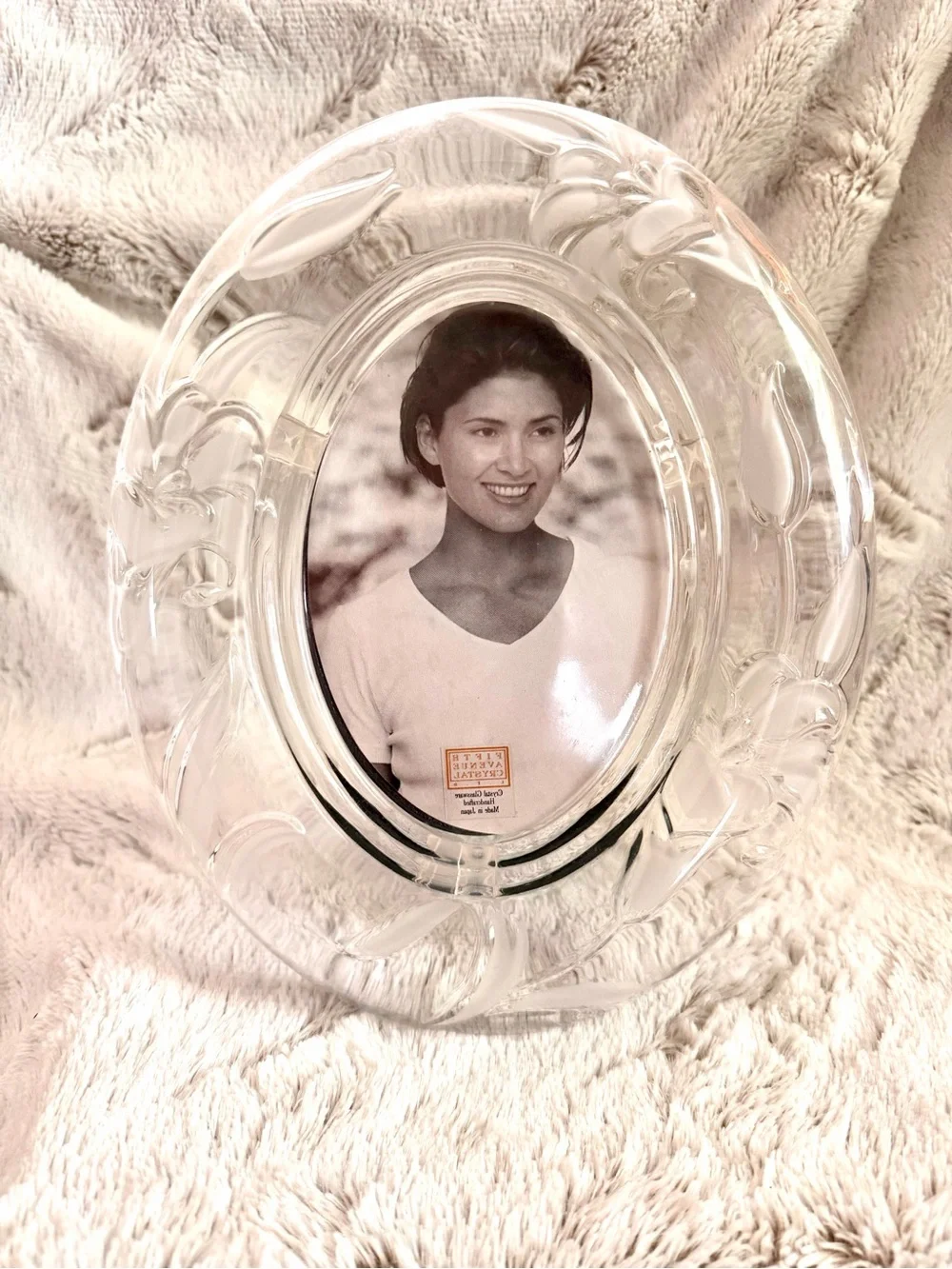4x6 Fifth Avenue Crystal Frame Etched with Floral Accents